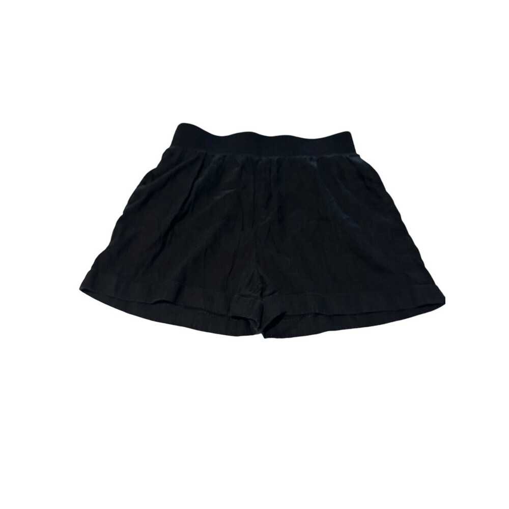 Anthropologie GIANNI BINI Size Medium Linen Blend Black Cuffed Stretch #OP13-1‎